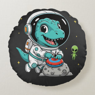 Cojín Redondo AstroDino: ¡La misión más adorable al Giggleverso!