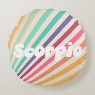 Cojín Redondo Astrología Escorpio Zodiac