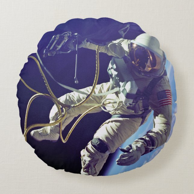 Cojín Redondo Astronauta estadounidense (Anverso)