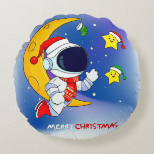Cojín Redondo Astronauta navideño
