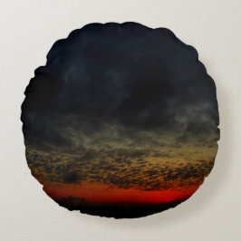Cojín Redondo Atardecer antes de la tormenta