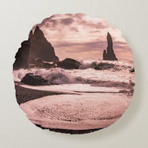 Atardecer en la playa de arena negra de Reynisfjar