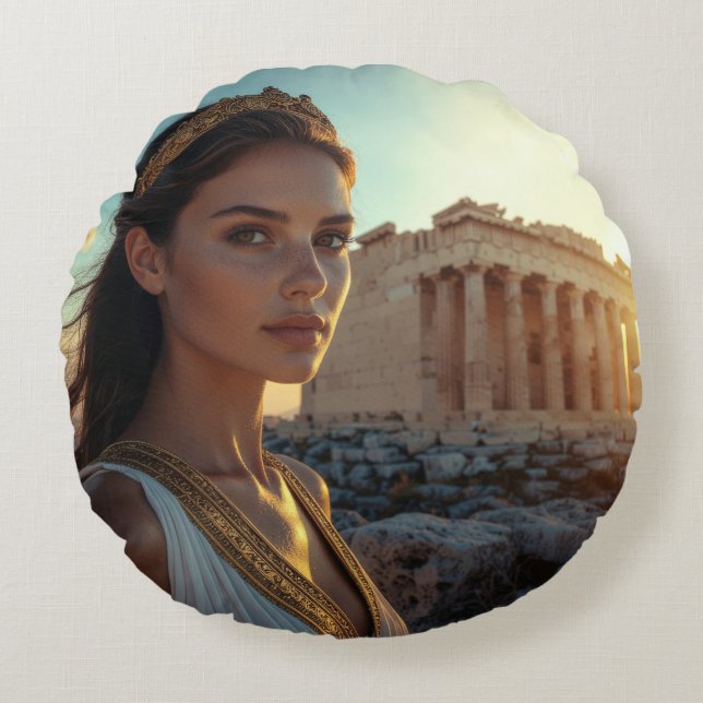 COJÍN REDONDO ATHENS - GREEK GODDESS (Anverso)