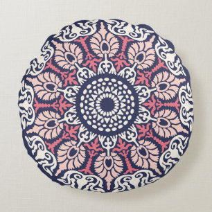 Cojín Redondo Audaz etnia moderna Mandala moda boho yoga indio