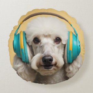 Cojín Redondo Auriculares con cartón