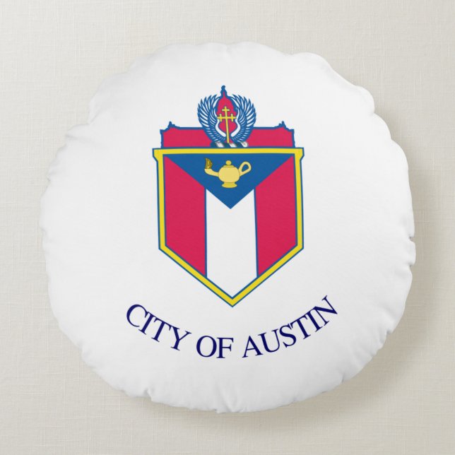 Cojín Redondo Austin (Texas) (Anverso)