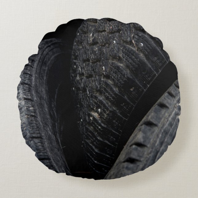 Cojín Redondo Automoción de neumáticos viejos de coches Rutas de (Anverso)