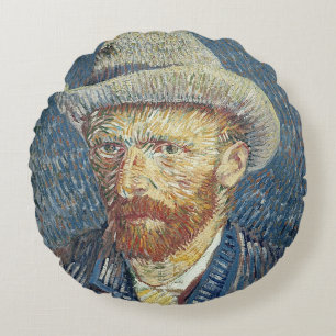 Cojín Redondo Autorretrato de Vincent van Gogh el con el