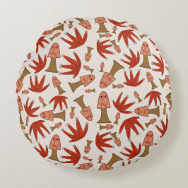 Cojín Redondo Autumn Forest Friends Round Pillow – Cute Mushroom