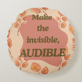 Cojín Redondo Autumn Motivational Quote Round Throw Pillow