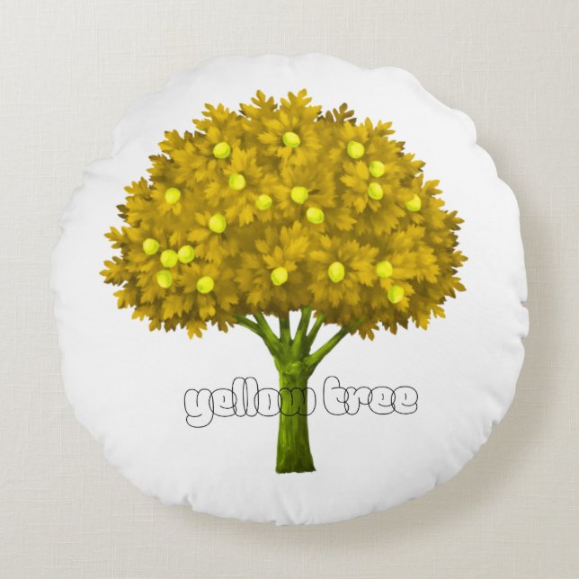 Cojín Redondo Autumn Nature Aesthetic Landscape Art (Anverso)