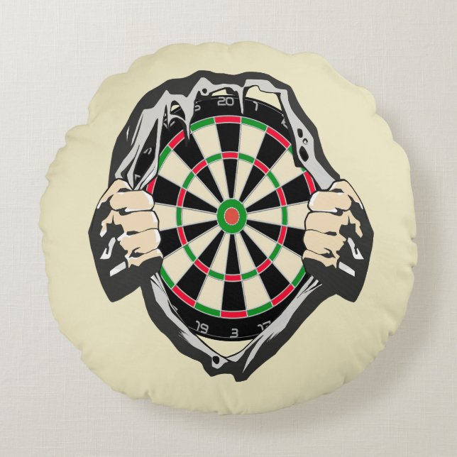 Cojín Redondo Avance hacia el Bullseye - Ultimate Dartboard (Anverso)