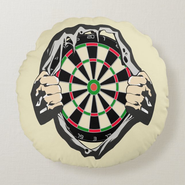 Cojín Redondo Avance hacia el Bullseye - Ultimate Dartboard (Anverso)
