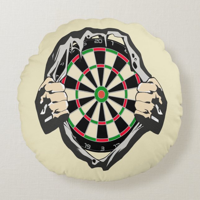 Cojín Redondo Avance hacia el Bullseye - Ultimate Dartboard (Anverso)