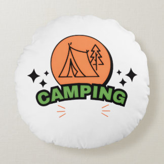 Cojín Redondo Aventura de Camping Definitiva | Escape a la Natur