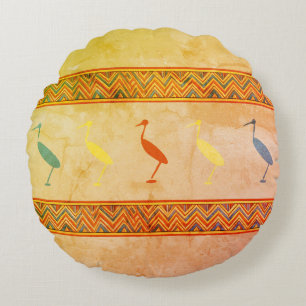 Cojín Redondo aves ibis de egipto