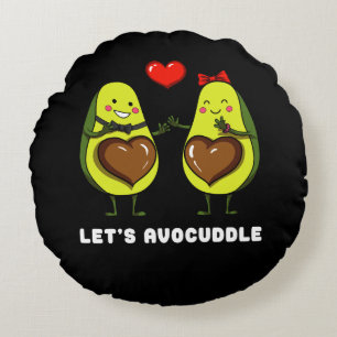 Cojín Redondo Avocuddle Chiste aguacate vegan