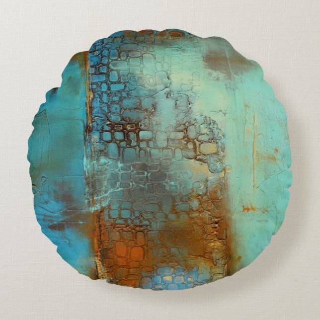 Cojín Redondo Azul (Anverso)