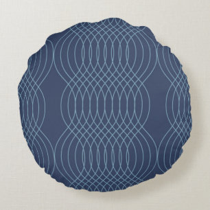Cojín Redondo Azul, decoración, sencillez, arte moderno y modern