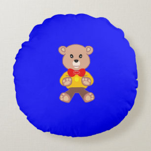 Cojín Redondo Azul del oso