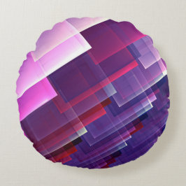 Cojín Redondo Azul geométrico