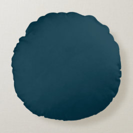 Cojín Redondo Azul Oscuro Color Sólido, Almohadón, Simple, Moder