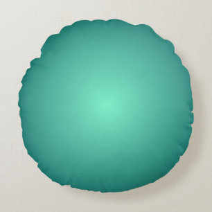 Cojín Redondo Azul Verde Teal Luz a Oscuros Tonos 