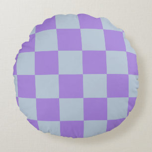 Cojín Redondo Azul y lavanda suaves y bajo control