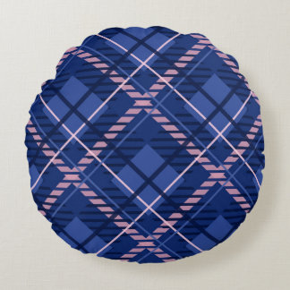 Cojín Redondo Azul y rosado