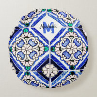 Azulejo Patrón Español Mosaicos Naval Monograma Bl