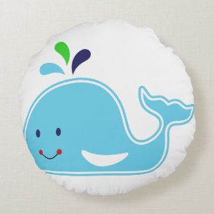 Cojín Redondo Baby Boy Whale