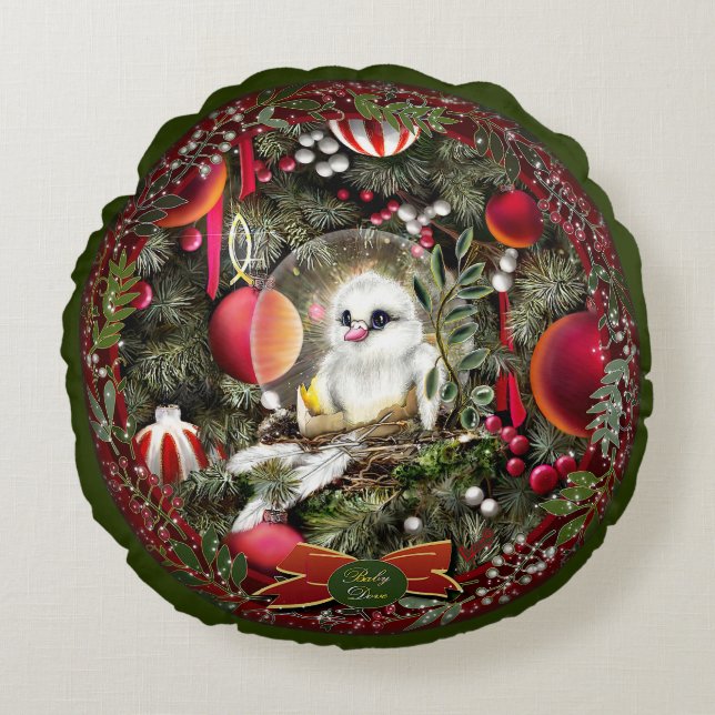 Cojín Redondo Baby Dove (Anverso)