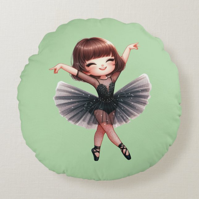 Cojín Redondo Bailarín de ballet (Anverso)