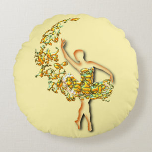 Cojín Redondo Bailarina Ballerina Round Pillow Ballet