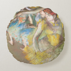 Cojín Redondo Bailarinas en el Escenario por Edgar Degas