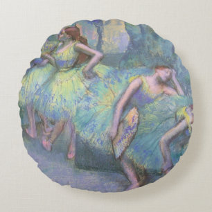 Cojín Redondo Bailarinas en las bambalinas de Edgar Degas