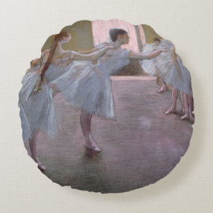 Cojín Redondo Bailarines de Edgar Degas el en el ensayo,
