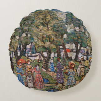 Cojín Redondo Bajo los árboles de Maurice Prendergast, Arte fino
