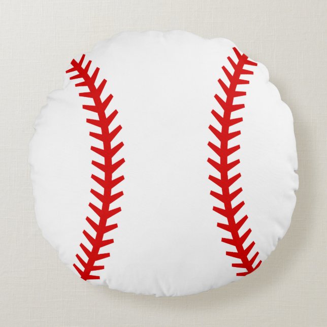 Cojín Redondo Bala de béisbol (Anverso)