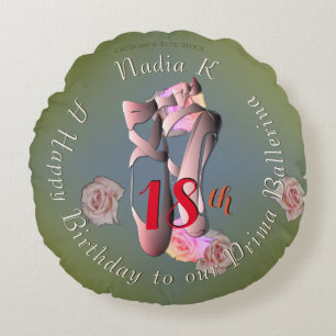 Cojín Redondo Ballerina Pointe Retro