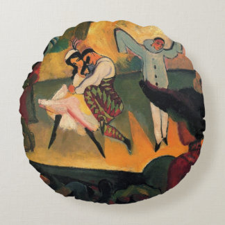 Cojín Redondo Ballet Rusos, Ballet Ruso por August Macke