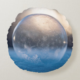 Cojín Redondo Balón de vidrio transparente