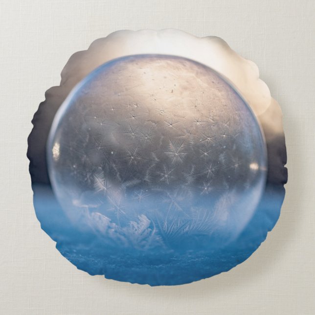 Cojín Redondo Balón de vidrio transparente (Anverso)