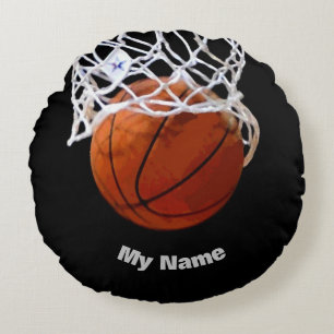 Cojín Redondo Baloncesto Su Nombre