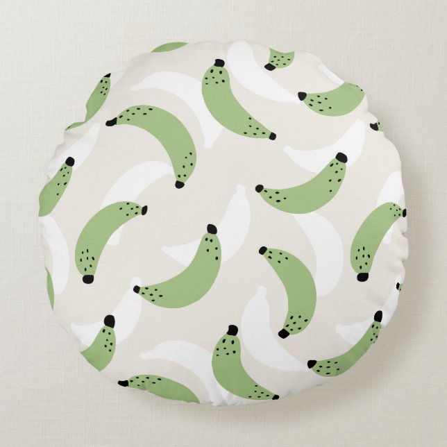 Cojín Redondo Banana Pop Sage Green (Anverso)