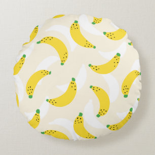 Cojín Redondo Banana Pop Yellow Crema