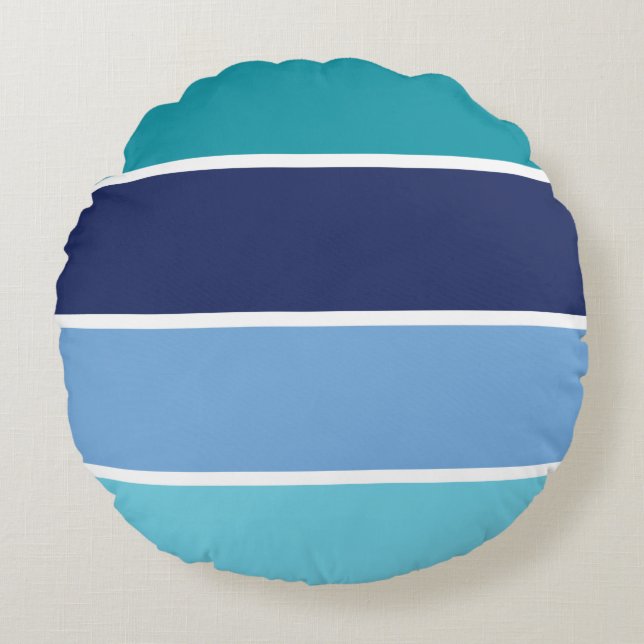 Cojín Redondo Banda azul (Anverso)