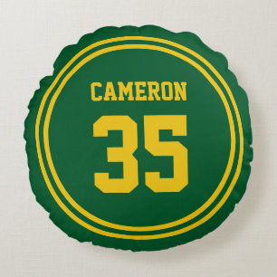 Cojín Redondo Bandas editables y portada de color