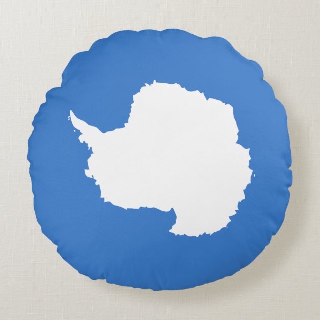 Cojín Redondo Bandera antártica patriótica (Anverso)
