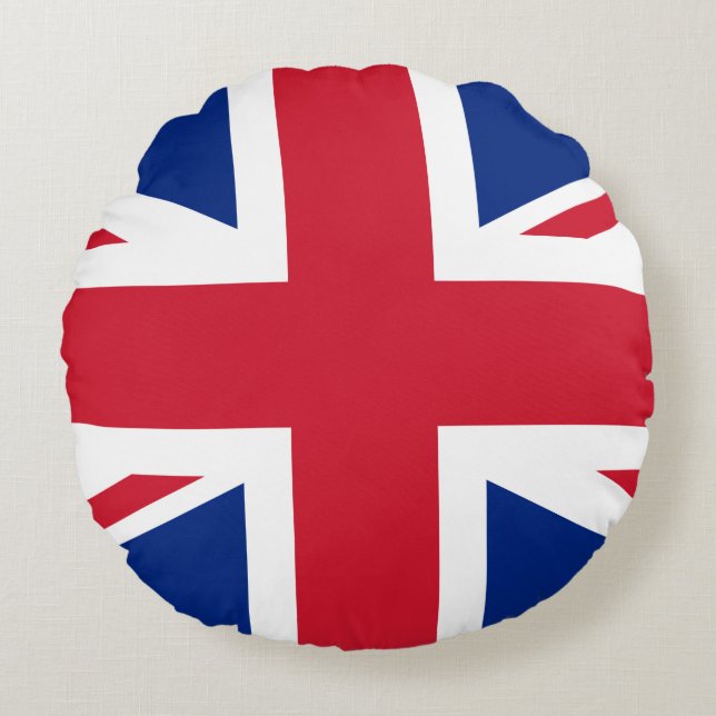 Cojín Redondo Bandera británica (Anverso)